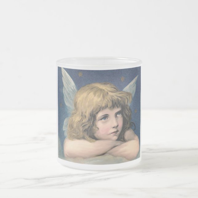 Angel mit Wings Mattglastasse (Mittel)
