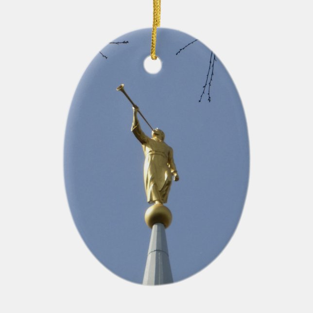 Angel Moroni Keramik Keramik Ornament (Vorne)