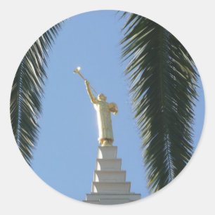 Angel Moroni Runder Aufkleber