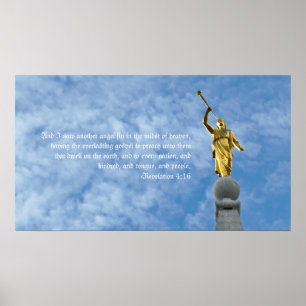 Angel Moroni zum Salzsee-Tempel Poster