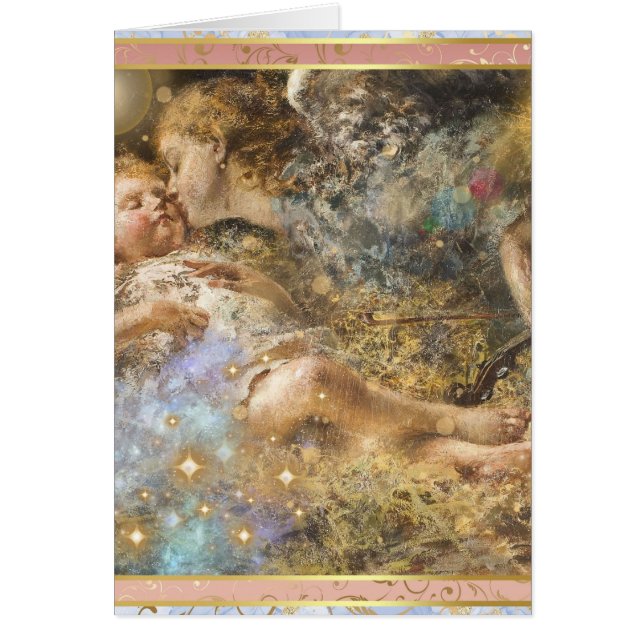 Angel Musician by Irolli Art Christmas Card (Vorne)