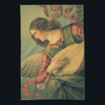 Angel Musician, Melozzo da Forli, Renaissance Art Handtuch<br><div class="desc">Angel Musician (c. 1480) von Künstler Melozzo da Forlì (c. 1438-1494) ist ein Vintages Renaissance-Zeitalter feine Kunst religiöse Porträtmalerei. Ein Fresko mit einem Engel, der Musik macht, indem er ein Musikinstrument, die Laute, spielt. Dies ist eines der schönsten Werke der italienischen Renaissance, selbst in ihrem schwer beschädigten Staat. Melozzo da...</div>