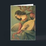 Angel Musician, Melozzo da Forli, Renaissance Art Karte<br><div class="desc">Angel Musician (c. 1480) von Künstler Melozzo da Forlì (c. 1438-1494) ist ein Vintages Renaissance-Zeitalter feine Kunst religiöse Porträtmalerei. Ein Fresko mit einem Engel, der Musik macht, indem er ein Musikinstrument, die Laute, spielt. Dies ist eines der schönsten Werke der italienischen Renaissance, selbst in ihrem schwer beschädigten Staat. Melozzo da...</div>
