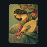 Angel Musician, Melozzo da Forli, Renaissance Art Magnet<br><div class="desc">Angel Musician (c. 1480) von Künstler Melozzo da Forlì (c. 1438-1494) ist ein Vintages Renaissance-Zeitalter feine Kunst religiöse Porträtmalerei. Ein Fresko mit einem Engel, der Musik macht, indem er ein Musikinstrument, die Laute, spielt. Dies ist eines der schönsten Werke der italienischen Renaissance, selbst in ihrem schwer beschädigten Staat. Melozzo da...</div>