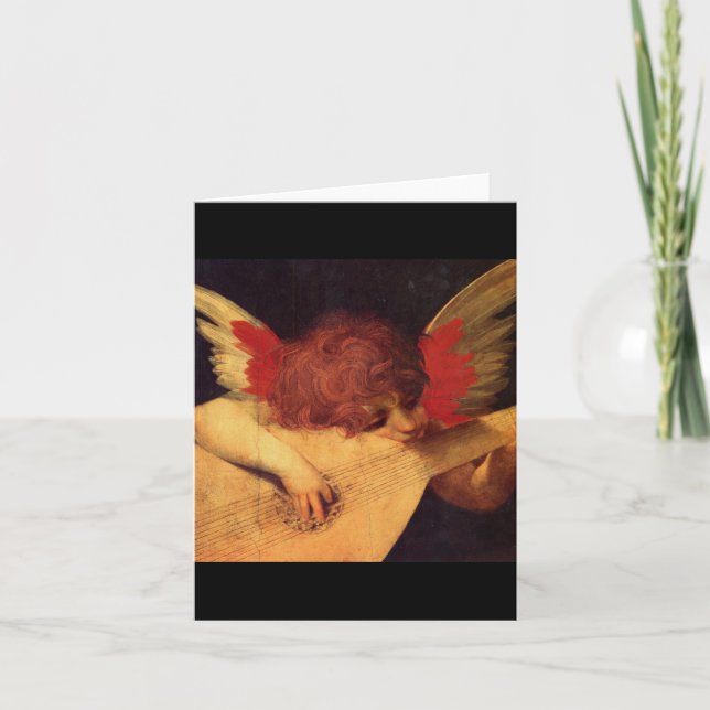 Angel Musician, Rosso Fiorentino Christlich Karte (Vorderseite)