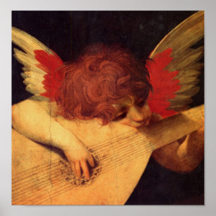Angel Musician, Rosso Fiorentino Christlich Poster