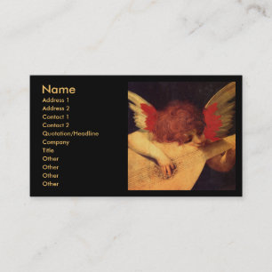 Angel Musician, Rosso Fiorentino Christlich Visitenkarte