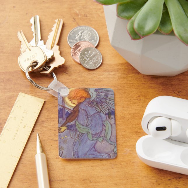 Angel Musician Violine spielen, Vintage Musik Schlüsselanhänger (Schreibtisch)