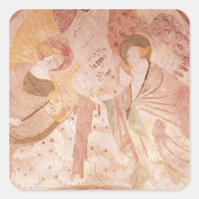 Angel Musicians Quadratischer Aufkleber (Vorderseite)