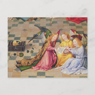 Angel-Musiker aus dem rechten Panel des Altarbilde Postkarte