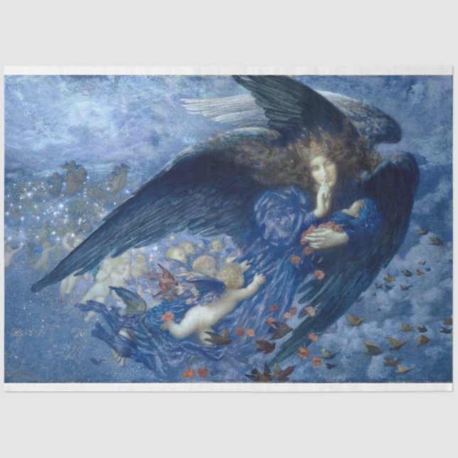 Angel Nacht & ihre Sterne Dekodiapier Seidenpapier (Vorderseite)