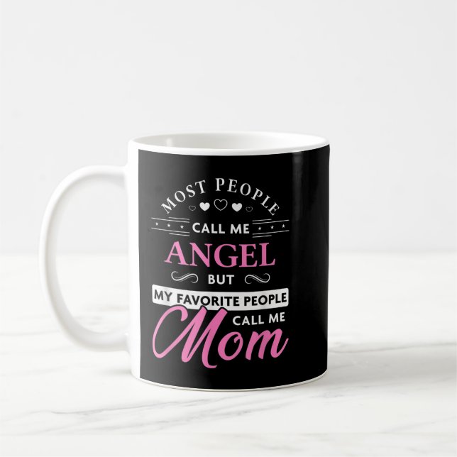 Angel Name Geschenk Personalisierte Mama Kaffeetasse (Links)