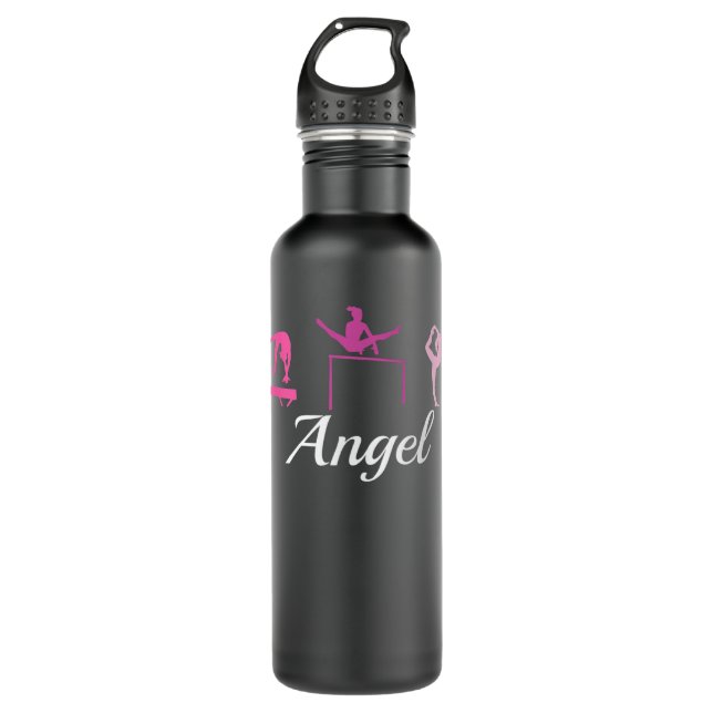 Angel Name Gift Personalisiert Gymnastik T - Shirt Edelstahlflasche (Vorderseite)