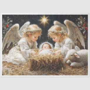 Angel Nativity Seidenpapier