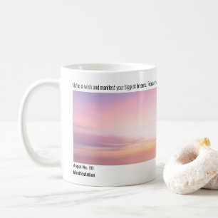 Angel Nr. 111 Manifestation Pink Sunset Kaffeetasse