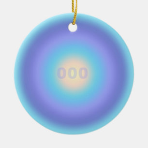 Angel Number 000 - Unendliches Wachstum und Neubeg Keramik Ornament