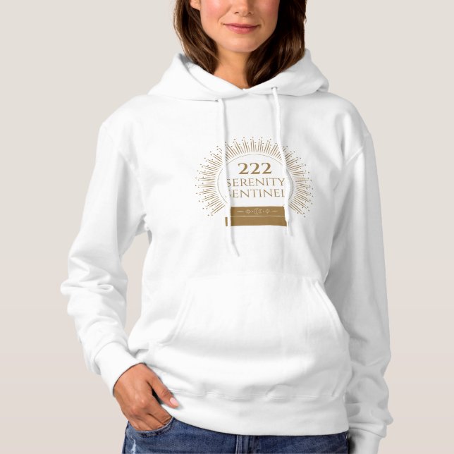 Angel Number 222 Serenity Sentinel Hoodie (Vorderseite)