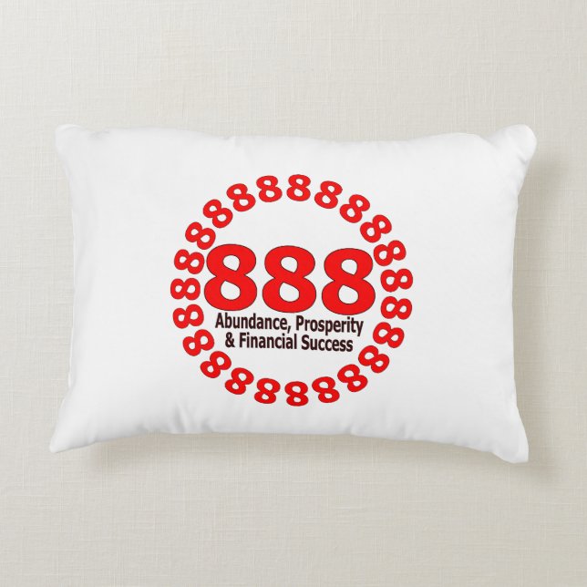 Angel Number 888 - Abundance & Harmony Dekokissen (Rückseite)