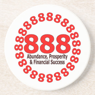 Angel Number 888 - Wohlstand und Überfluss Getränkeuntersetzer