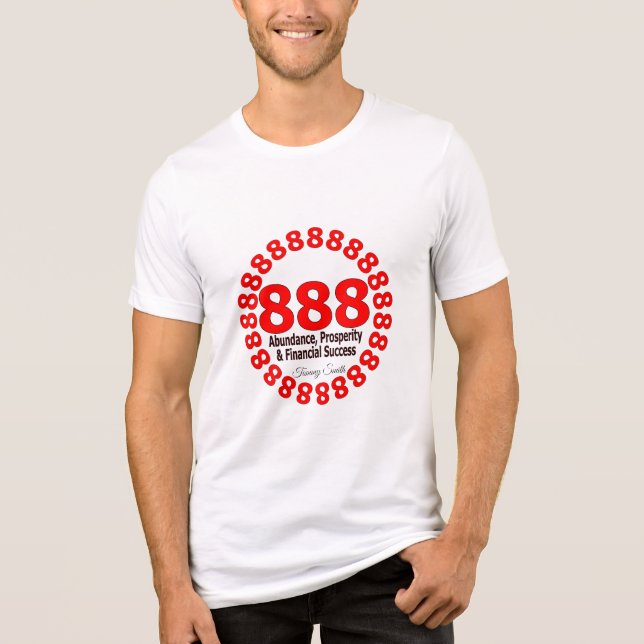 Angel Number 888 - Wohlstand und Überfluss Tri-Blend Shirt (Vorderseite)