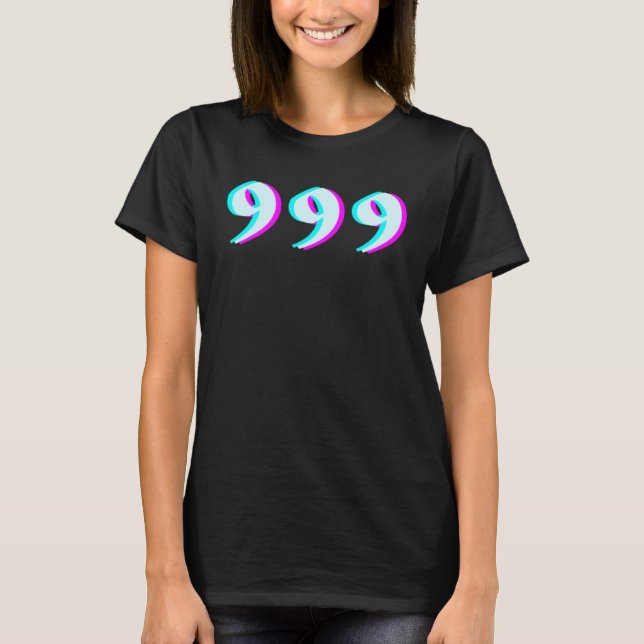Angel Number 999 Aesthetic Minimal T-Shirt (Vorderseite)