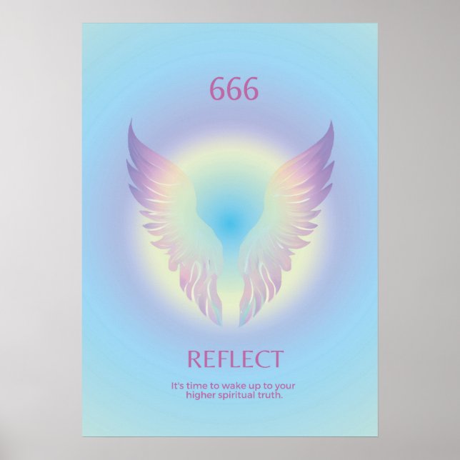 Angel Number Aura 666 Reflect Poster (Vorne)