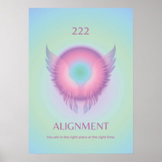 Angel Number Aura Poster 222 Ausrichtung