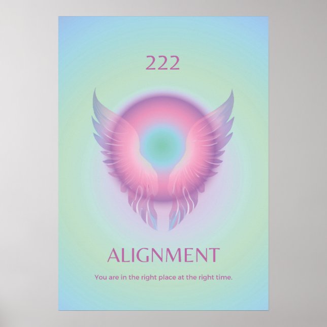Angel Number Aura Poster 222 Ausrichtung (Vorne)