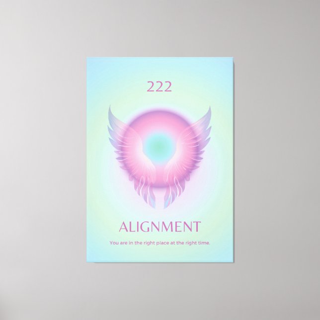 Angel Number Aura Poster 222 Ausrichtung Leinwanddruck (Vorderseite)