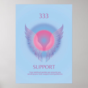 Angel Number Aura Poster 333 Unterstützung