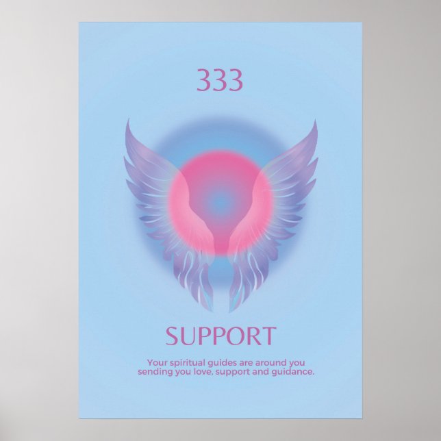 Angel Number Aura Poster 333 Unterstützung (Vorne)