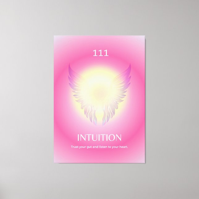 Angel Number Aura Print 111 Intuition Leinwanddruck (Vorderseite)