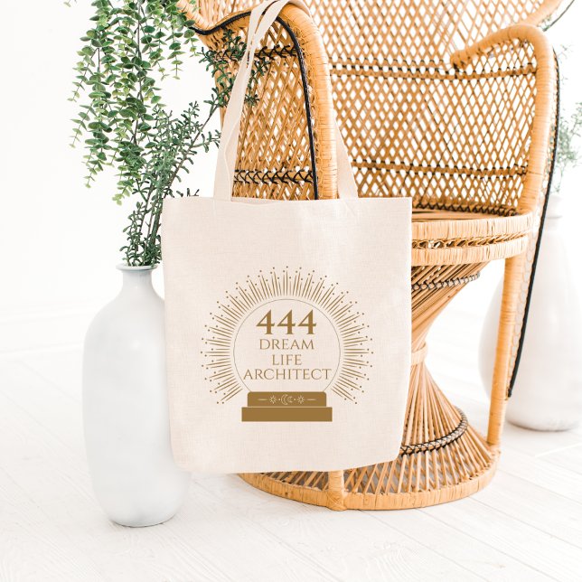 Angel Numbers 444 Dream Life Architect Tragetasche (Angel Number 444 Dream Life Architect Tote Bag for the Spiritual baddie.)