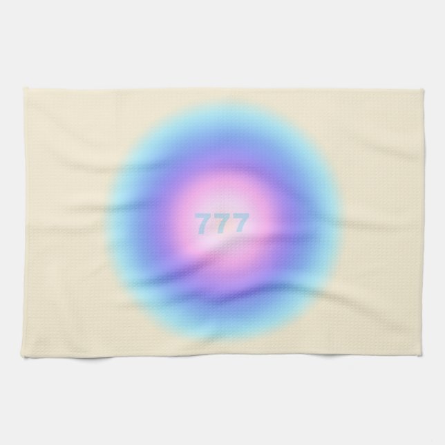 Angel Numbers 777 - Gutes Glück Geschirrtuch (Horizontal)