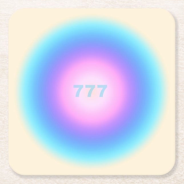 Angel Numbers 777 - Gutes Glück Rechteckiger Pappuntersetzer (Vorderseite)
