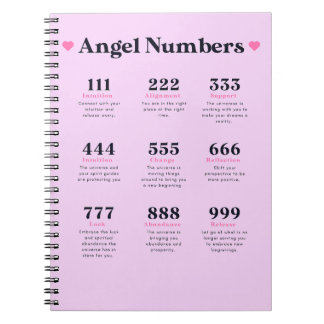 Angel Numbers Meanings Journal Notizblock