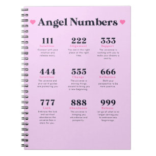 Angel Numbers Meanings Journal Notizblock