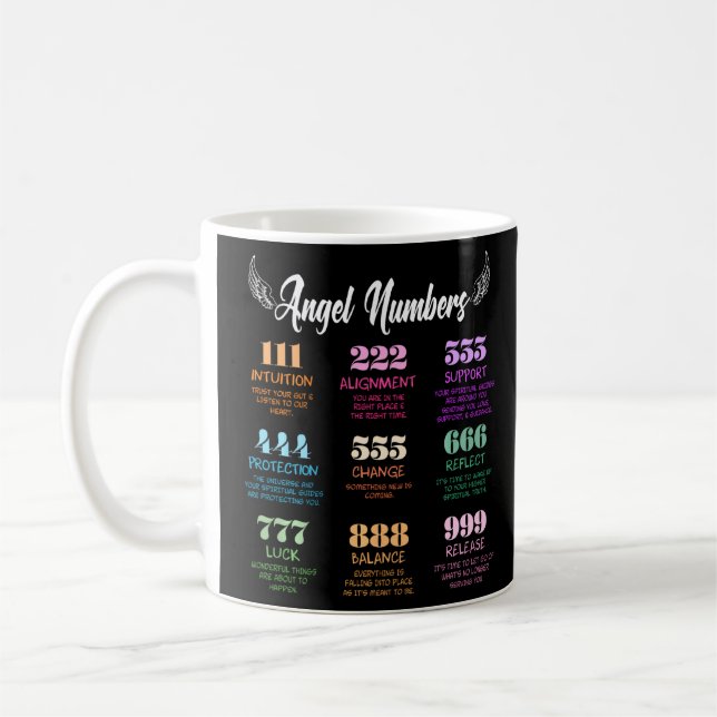 Angel Numbers Trend Quote Kaffeetasse (Links)