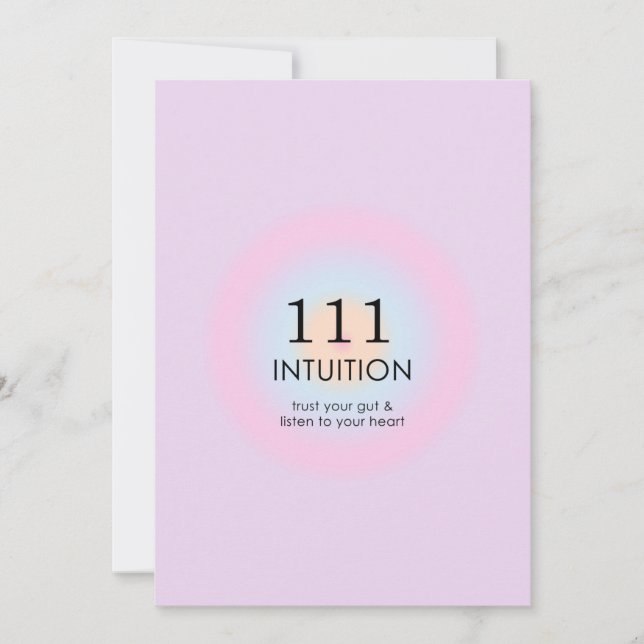 Angel Numerology 111 Intuition Einladung (Vorderseite)