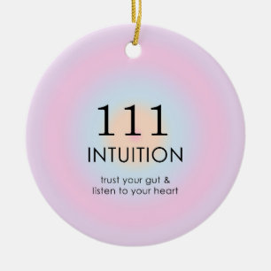 Angel Numerology 111 Intuition Keramik Ornament