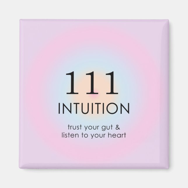 Angel Numerology 111 Intuition Magnet (Vorne)