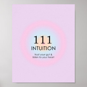 Angel Numerology 111 Intuition Poster
