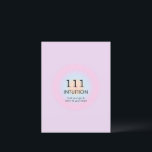 Angel Numerology 111 Intuition Postkarte<br><div class="desc">Entspannen Sie sich im spirituellen ombre-Design mit Engel Nummer 111,  einer Zahl,  die Sie ermutigt,  Ihr Herz zu hören und Ihrem Bauch zu vertrauen,  und Sie werden auf dem richtigen Weg sein. Engel Zahlen 1111 Gradientendesign mit Bedeutung und Zahlenerklärung. Engel Zahlen Geschenke.</div>