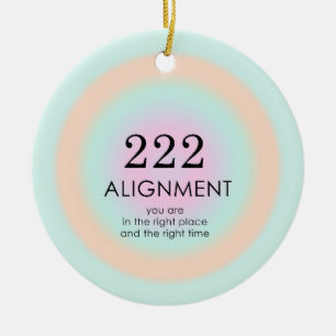 Angel Numerology 222 Alignment Motivation Keramik Ornament