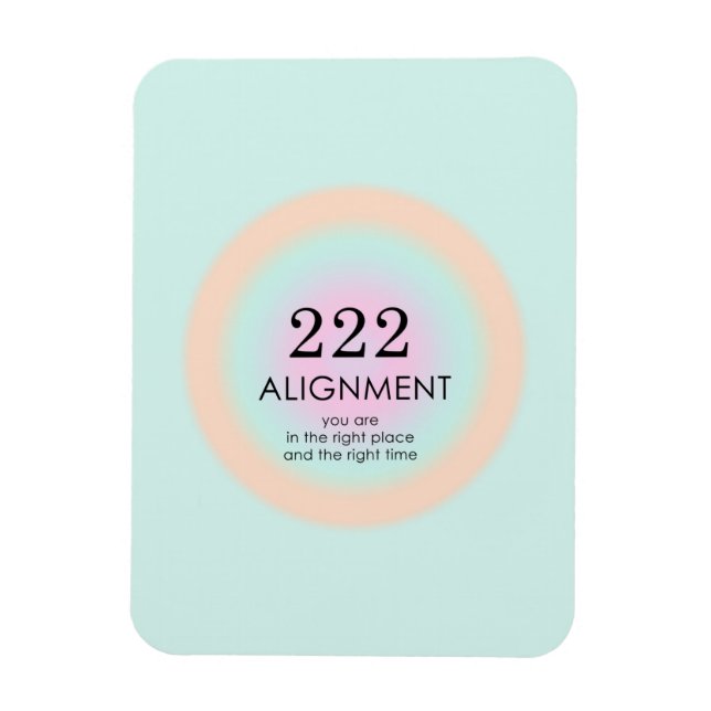 Angel Numerology 222 Alignment Motivation Magnet (Vertikal)