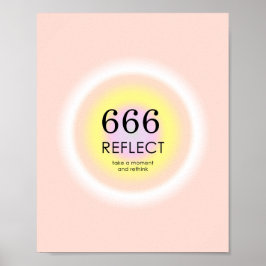 Angel Numerology 666 Reflektiert Bedeutung Poster