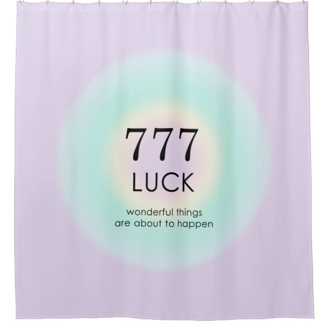 Angel Numerology 777 Luck Duschvorhang (Vorderseite)