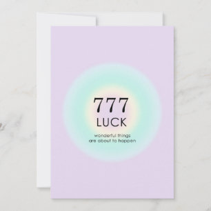 Angel Numerology 777 Luck Einladung