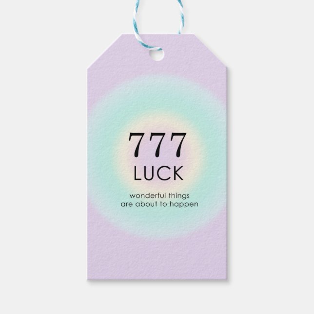 Angel Numerology 777 Luck Geschenkanhänger (Vorderseite)