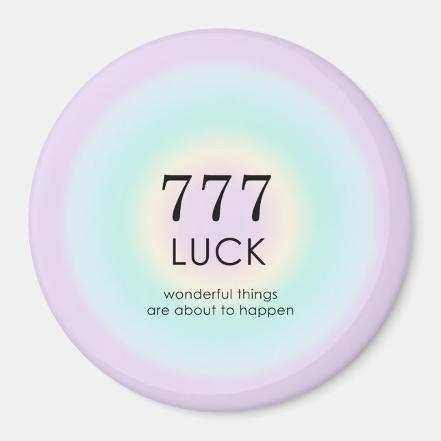 Angel Numerology 777 Luck Magnet (Vorne)